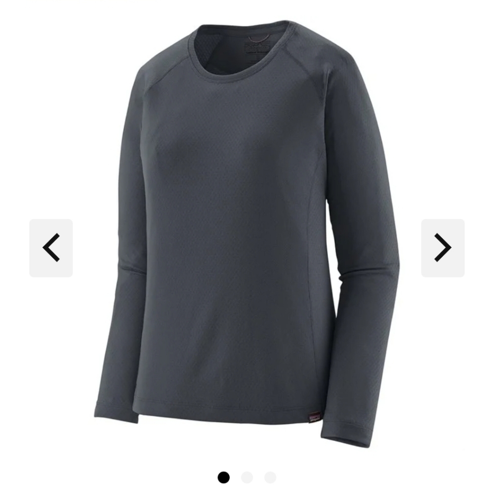 Patagonia Capilene Midweight Long Sleeve Shirt In Smolder Blue Grey S